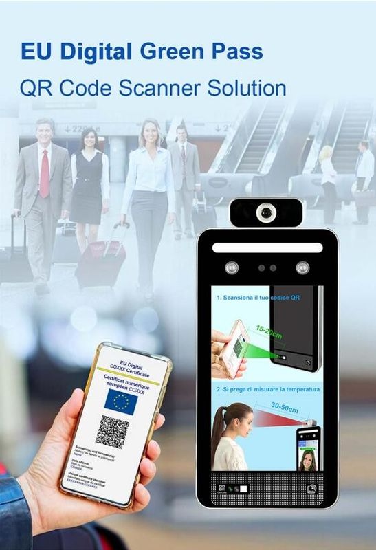 QR Code Green Pass Face Recognition Scanner Scanner EU Certificate EU DCC