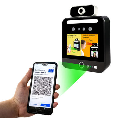 کیوسک مستقل اسکنر دما تشخیص چهره Verifica C19 ایتالیا