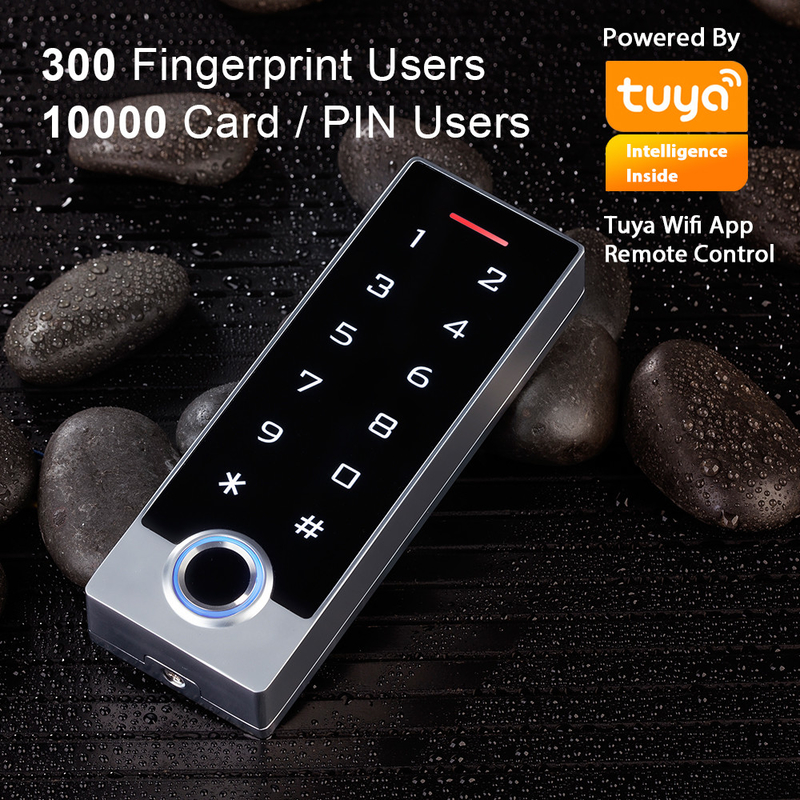 سیستم کنترل دسترسی اثرانگشت بیومتریک کارت RFID درب صفحه کلید لمسی دسترسی به برنامه موبایل