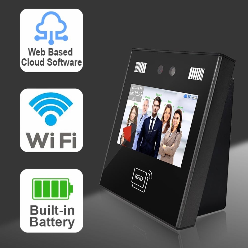 WiFi Cloud Web Access Control Face Time Attendance با باتری پشتیبان