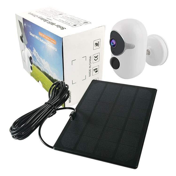 IP66 Solar Smart Home Security Mini WiFi Cam با مصرف برق کم