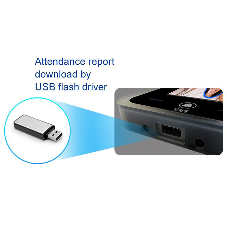 سیستم کنترل دسترسی دسترسی به تشخیص چهره AI 4.3 اینچ پایانه حضور کارت کارت RFID