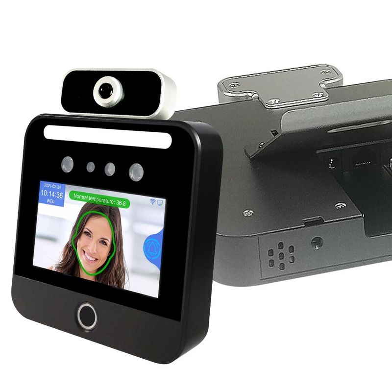 نرم افزار ابری مبتنی بر وب دمای تشخیص چهره 5 اینچ ترمینال تشخیص چهره اتحادیه اروپا Green Scanner