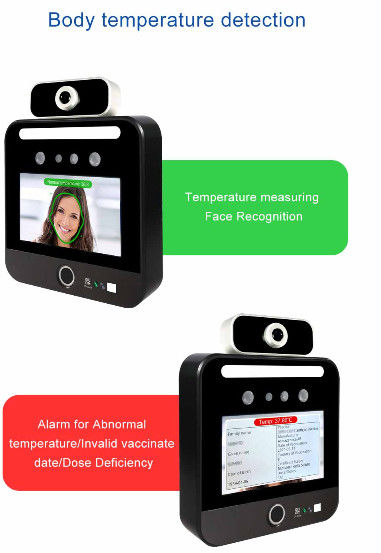 5 اینچی IPS Touch Screen Scanner Temperature Facial Kiosk Qr Code Green Pass Reader