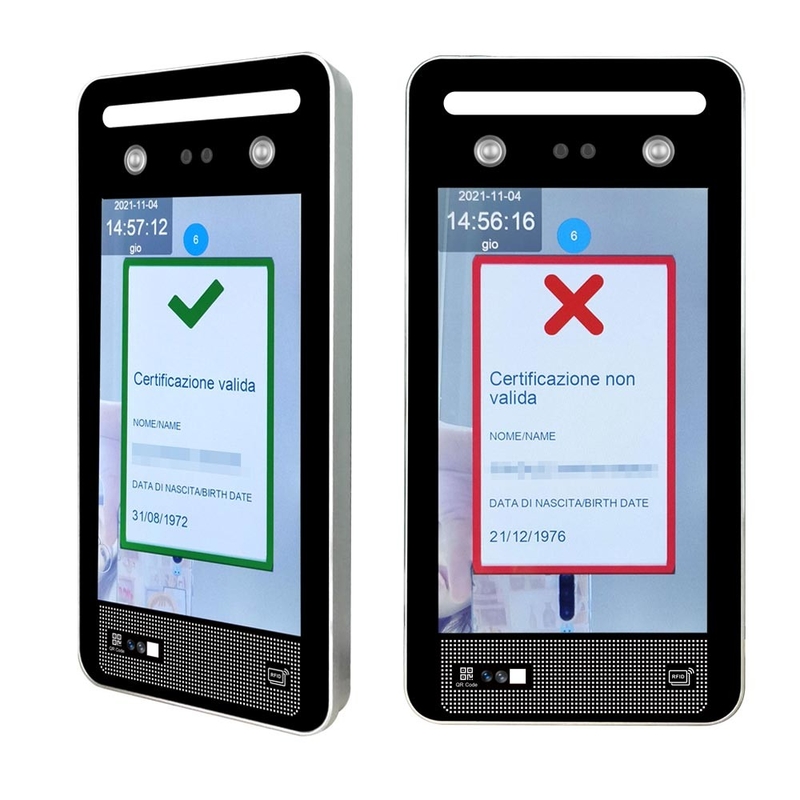کنترل دسترسی تشخیص چهره 8 اینچی Health Digital EU Green Pass Scanner