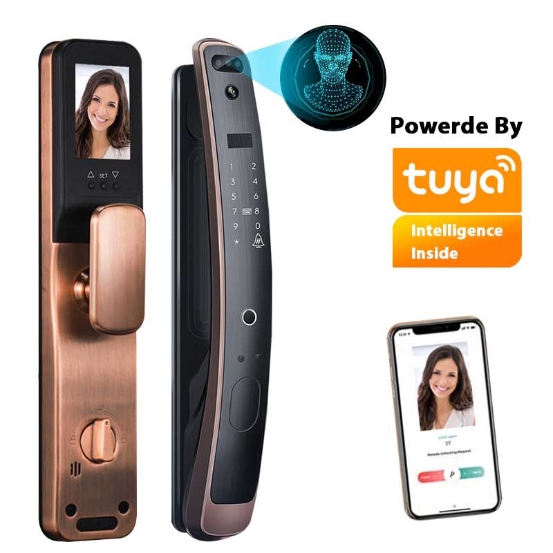 قفل هوشمند درب تشخیص چهره سه بعدی کنترل دسترسی اپلیکیشن Tuya