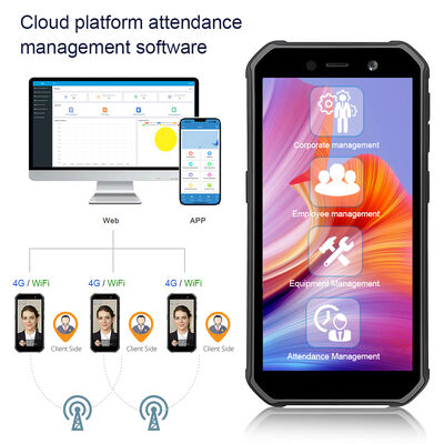 5صفحه لمسی.5 اینچ 、 0.3s تشخیص سریع چهره ترمینال زمان حضور - 5000 ظرفیت چهره برای حضور تلفن همراه