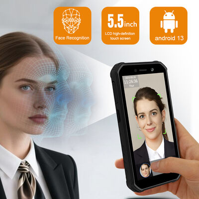 5صفحه لمسی.5 اینچ 、 0.3s تشخیص سریع چهره ترمینال زمان حضور - 5000 ظرفیت چهره برای حضور تلفن همراه