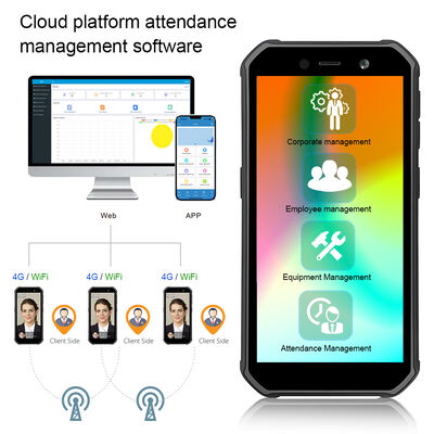 دستگاه تشخیص چهره اندروید قابل حمل 4G برای حضور و غیاب کارمندان در فضای باز