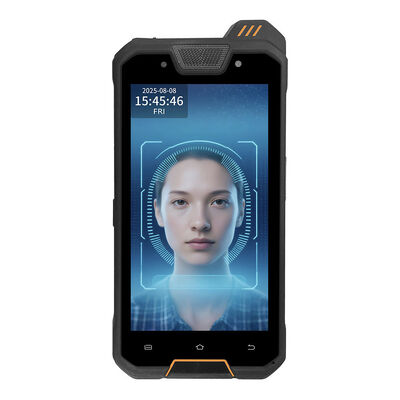 Portable Handheld Face Recognition Device with GPS NFC QR Code Scanner and IP68 Rugged Design for Mobile Attendance