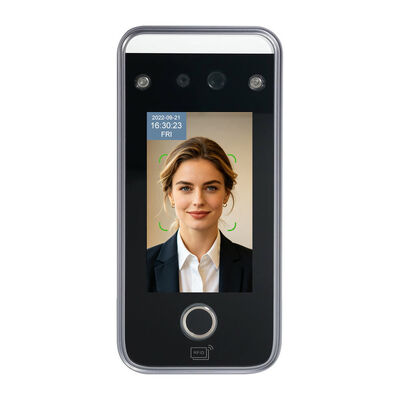 التعرف على بصمات الوجه عالية الأداء 4.3 بوصة طرق مصادقة متعددة QR/RFID / كلمة مرور لضمان التحكم في الوصول الأمني