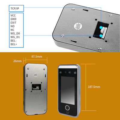 High Performance Face Fingerprint Recognition 4.3 Inch Multiple Authentication Methods QR/RFID /Password for Ensuring Security Access Control