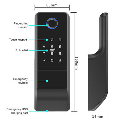 اثر انگشت صفحه اصلی انگشت Tuya Smart Lock APP Door Lock Remote Control