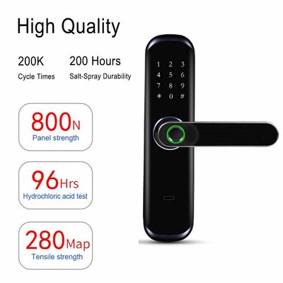 صفحه کلید اثرانگشت بیومتریک قفل درب بدون کلید خانه هوشمند Tuya APP Wifi